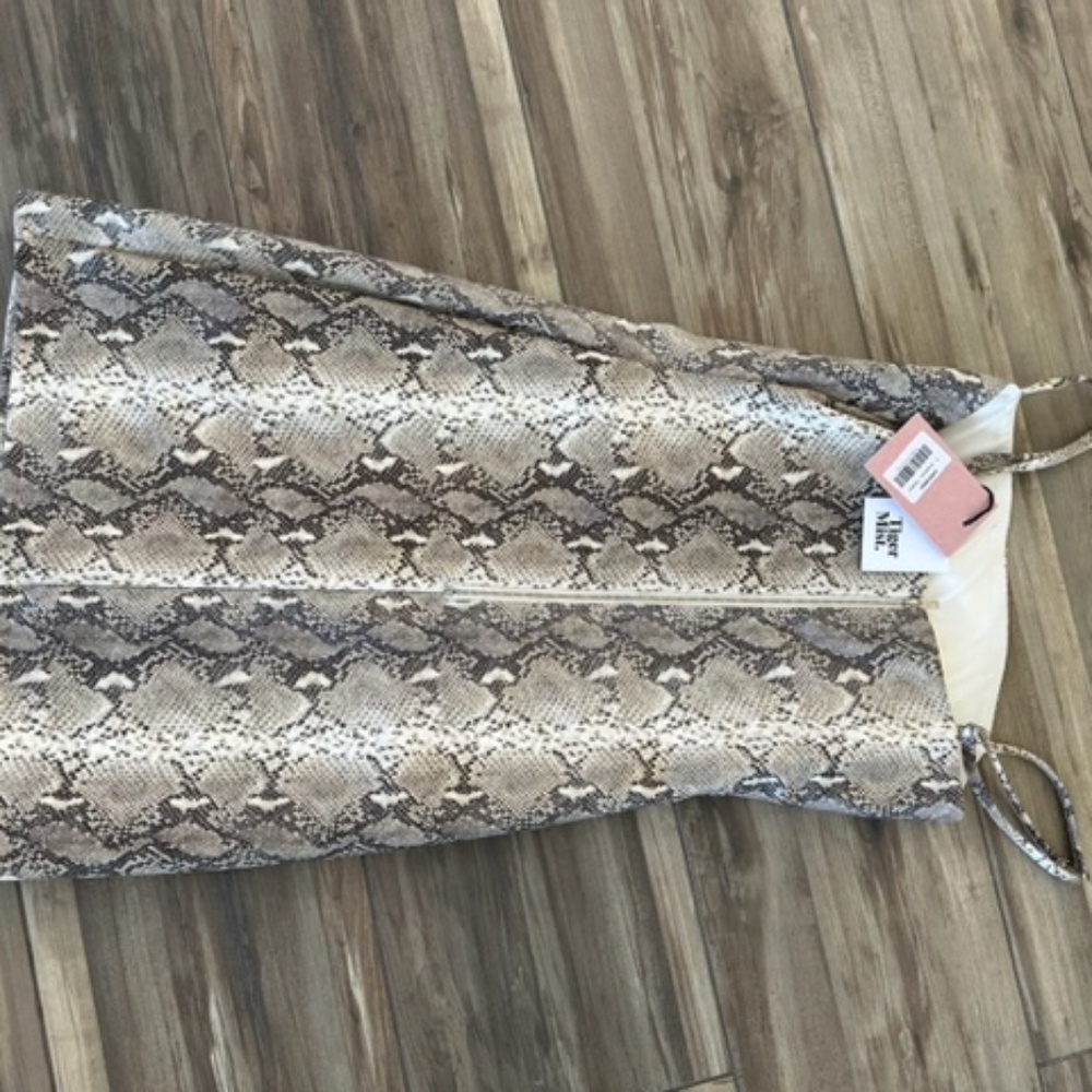 NWT Tiger Mist Faux Leather Viper Dress (Sz Small)